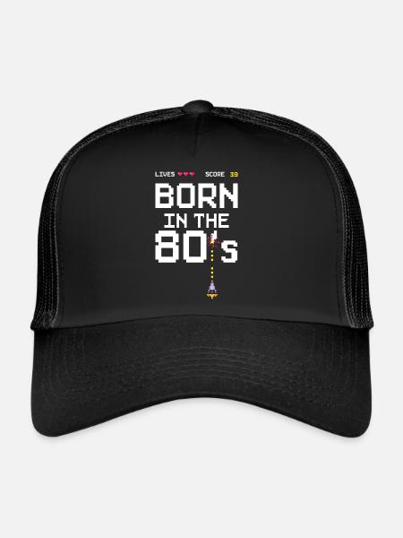 39th Birthday Born in the 80's Gamer Arcade - Trucker Cap - black/black - Front
