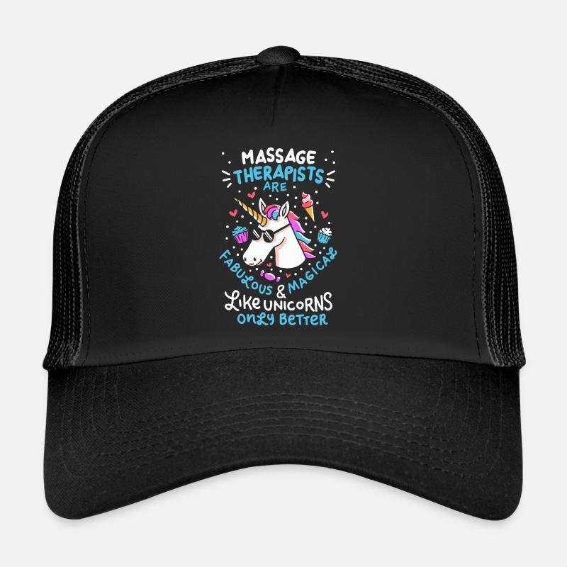 Massage Therapeut Spruch Massagetherapeut Einhorn Trucker Cap