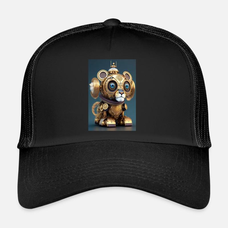 Niedlicher Uhrwerk Baby-Löwe Android Trucker Cap