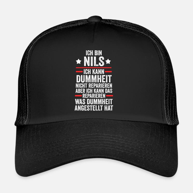Nils - Trucker Cap - Schwarz/Schwarz