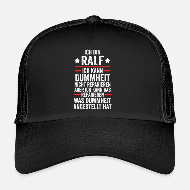 Ralf - Trucker Cap - Schwarz/Schwarz