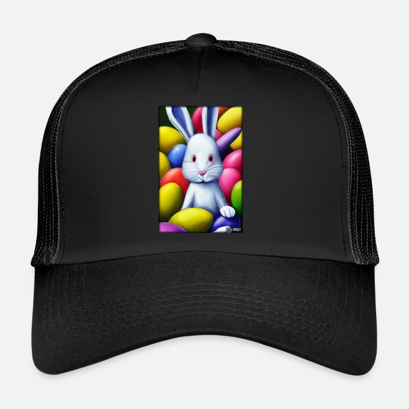 Lapin de Pâques lapin Pâques Vacances de Pâques Casquette trucker 