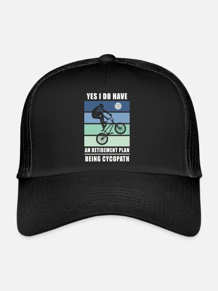 Cycopathe - Casquette trucker  - noir/noir - Devant