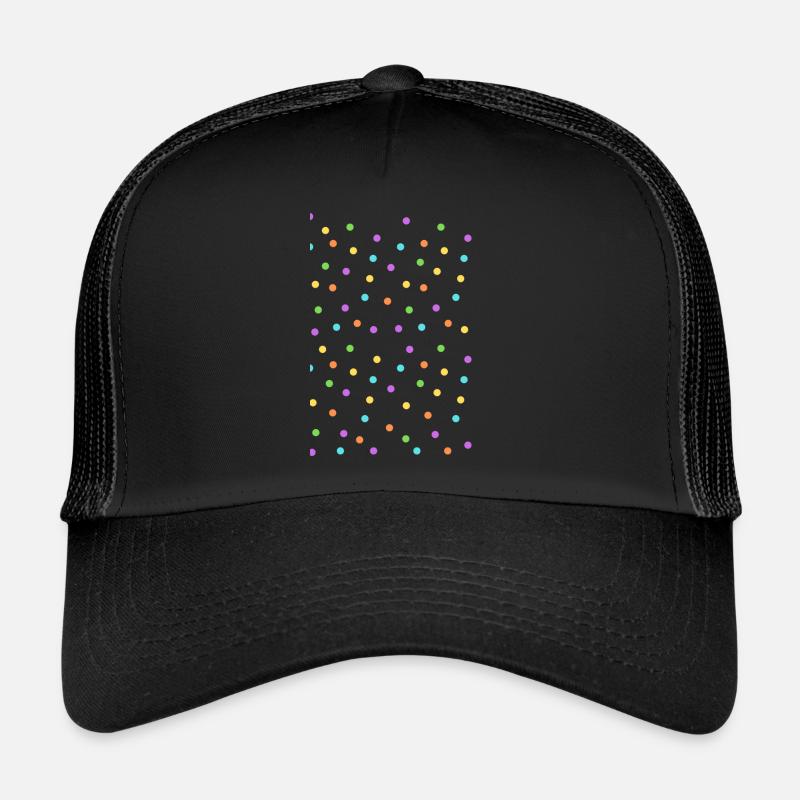 happy confetti - Trucker Cap - Schwarz/Schwarz