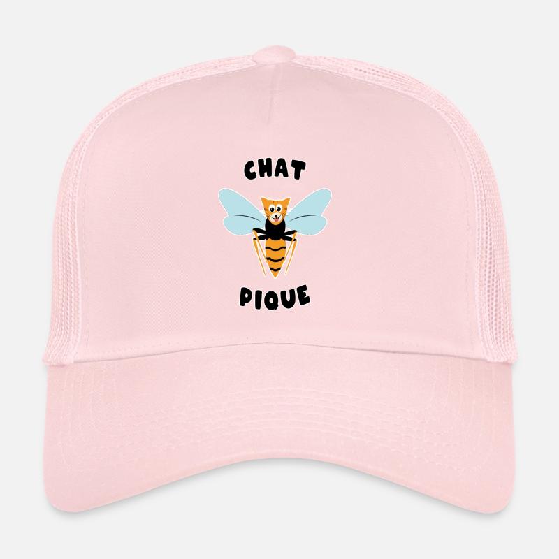 "Roupette le chat" . Chat pique guêpe Casquette trucker 