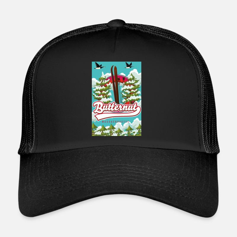 Butternut massachusetts ski poster Trucker Cap