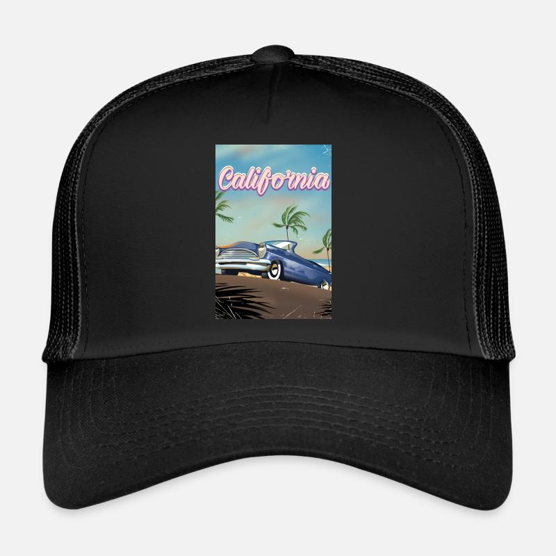 Kalifornisches Oldtimer-Reiseplakat Trucker Cap