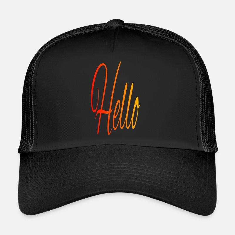 Hallo - Trucker Cap - Schwarz/Schwarz