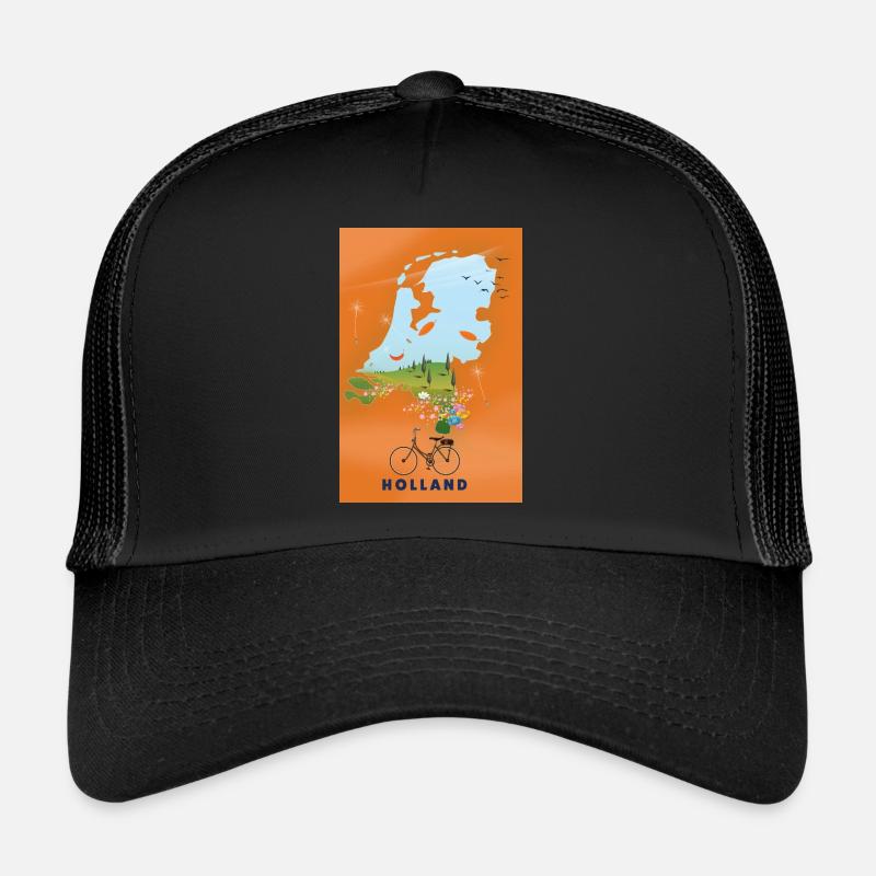 Holland travel map Trucker Cap