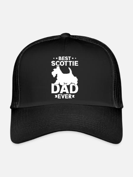 Scottish Terrier Scottie Dog - Trucker Cap - black/black - Front