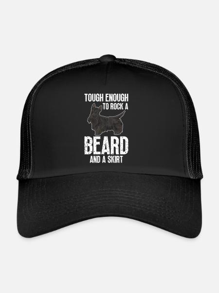 Scottish Terrier Scottie Dog - Trucker Cap - black/black - Front
