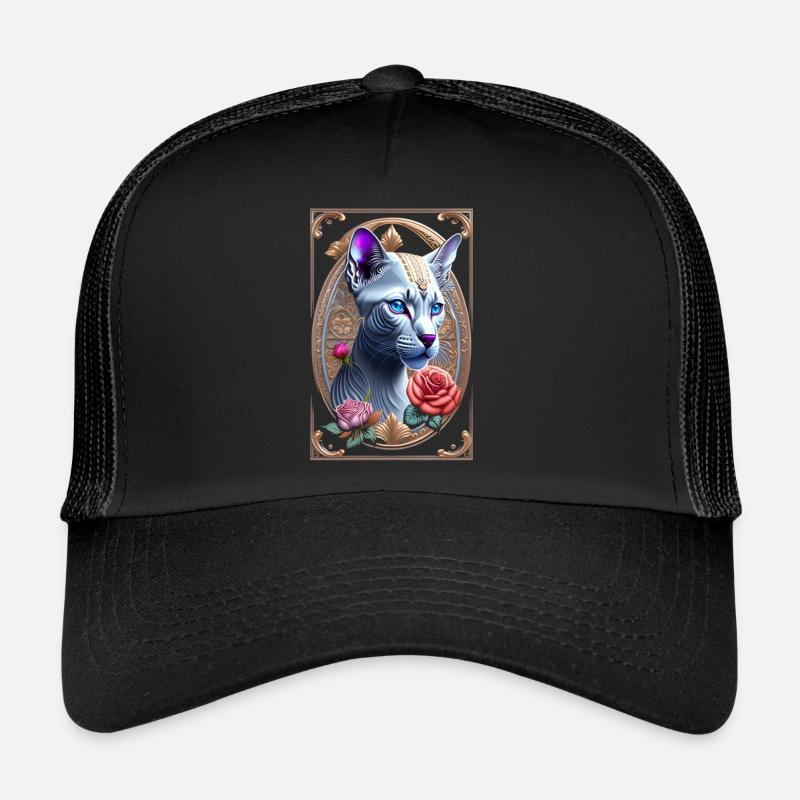 Kunstvolle Sphynx , Sphinx Katze Trucker Cap