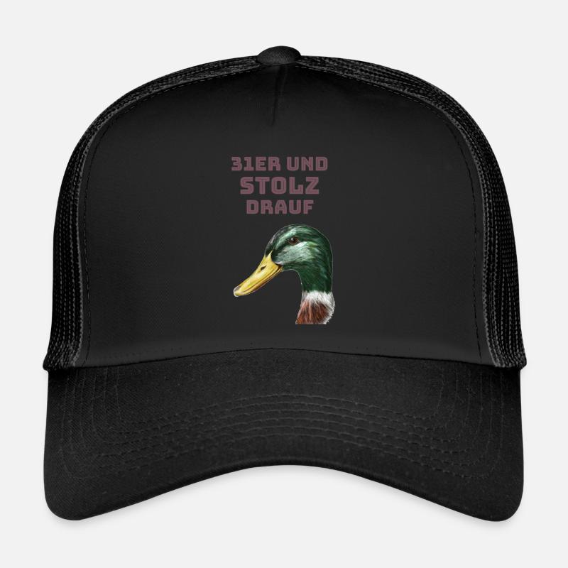 31er und stolz drauf - Trucker Cap - Schwarz/Schwarz