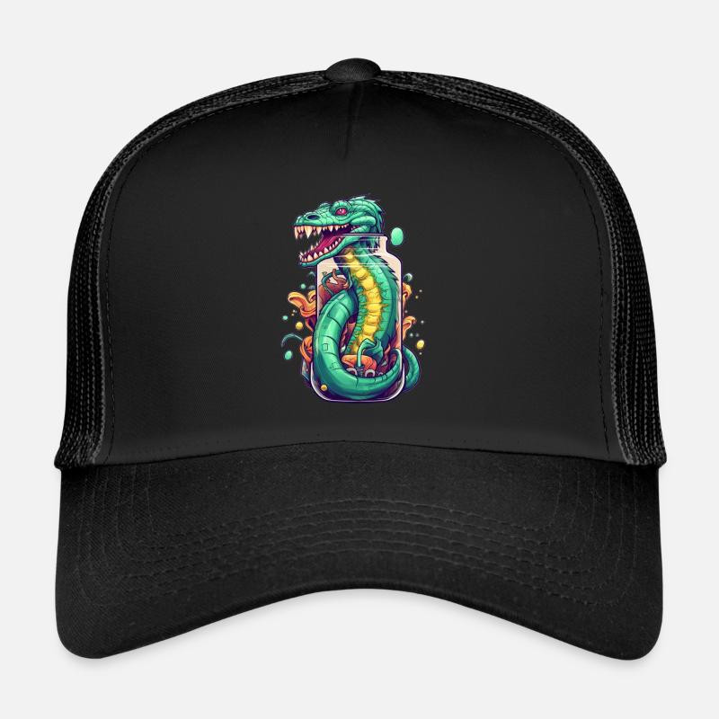 Basilisk Tattoo Drawing Trucker Cap