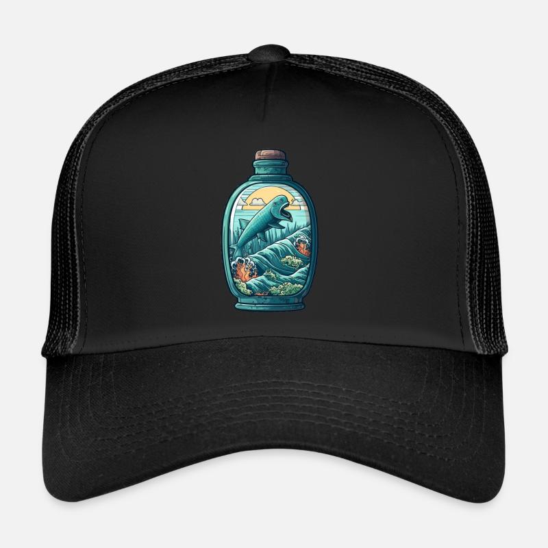 Dessin de bouteille océanique Casquette trucker 