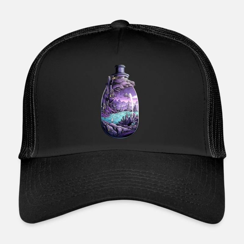 Dessin de bouteille Sunken City Casquette trucker 