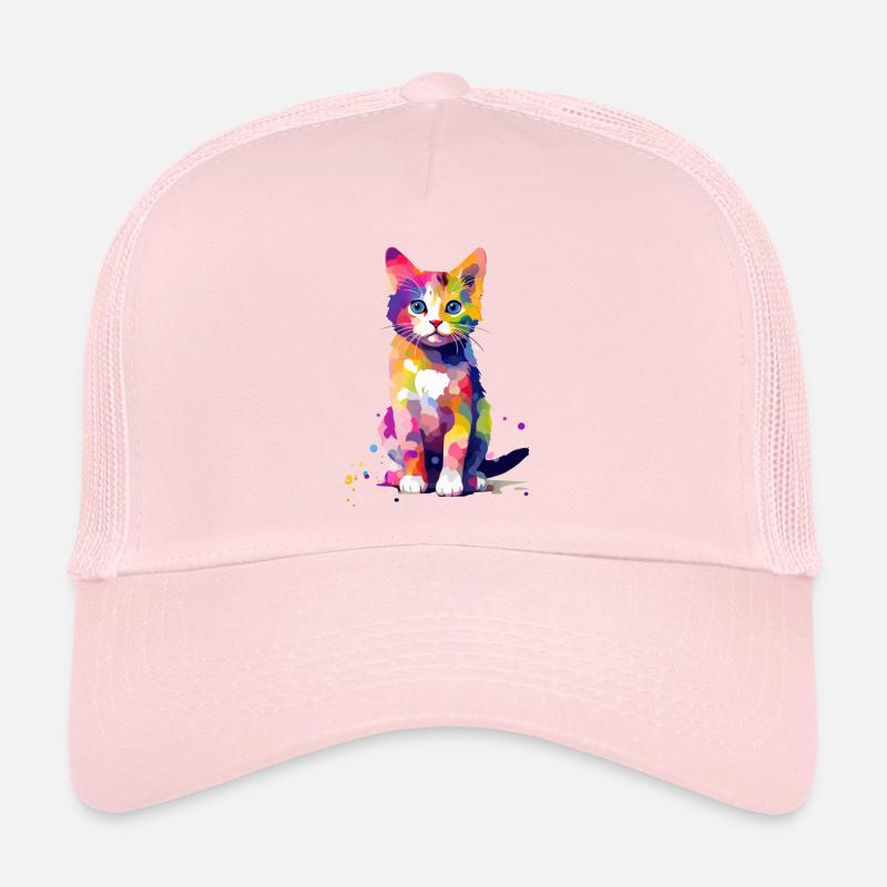 Éclaboussure de chat de peinture Casquette trucker 
