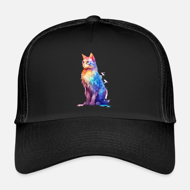 Vibrant Cat Themed Tops Trucker Cap