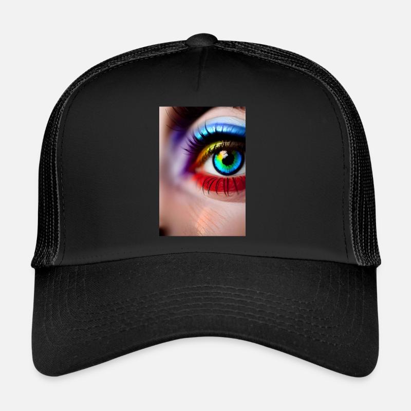 Regenbogen Auge Trucker Cap