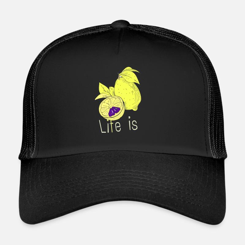La vie est si belle et colorée! - Casquette trucker - noir/noir