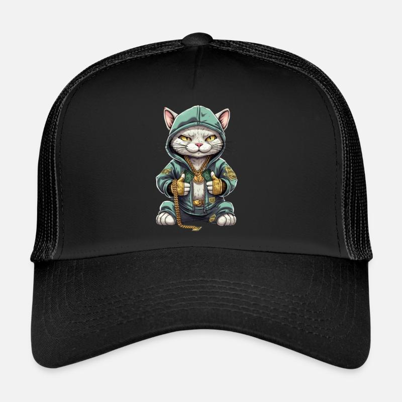 Chat hip hop Casquette trucker 