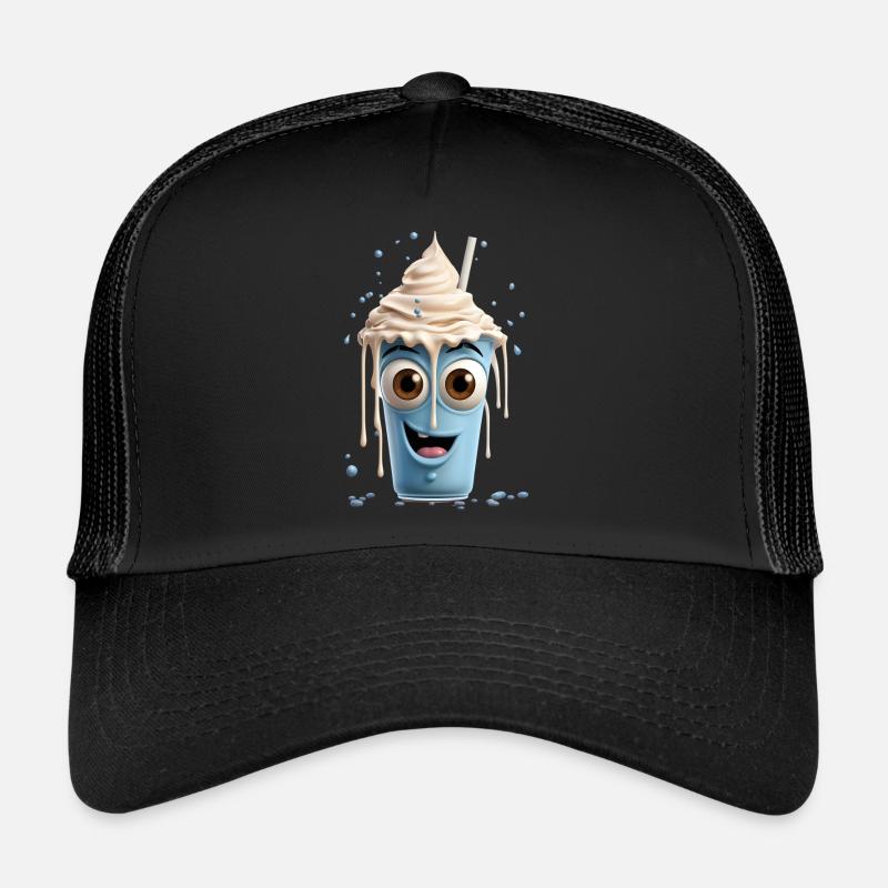 Funny Milkshake - Trucker Cap - black/black