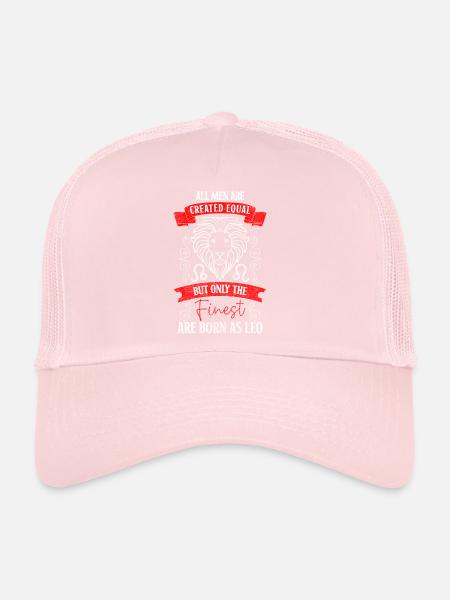 Horoscope signe du zodiaque Lion - Casquette trucker  - rose pâle - Devant
