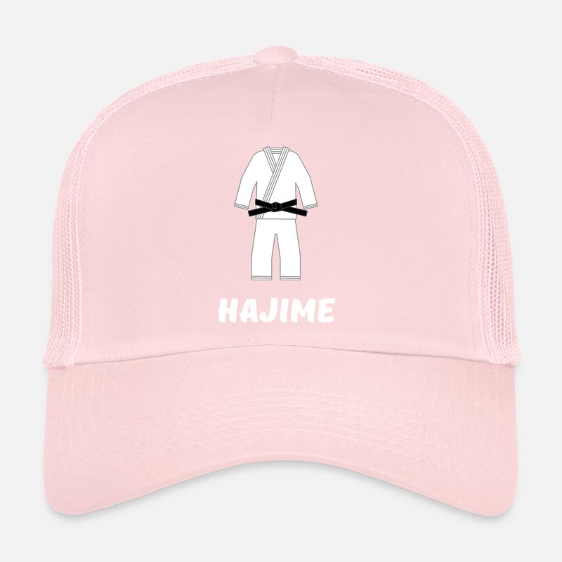 Judo arts martiaux design Hajime blanc Casquette trucker 