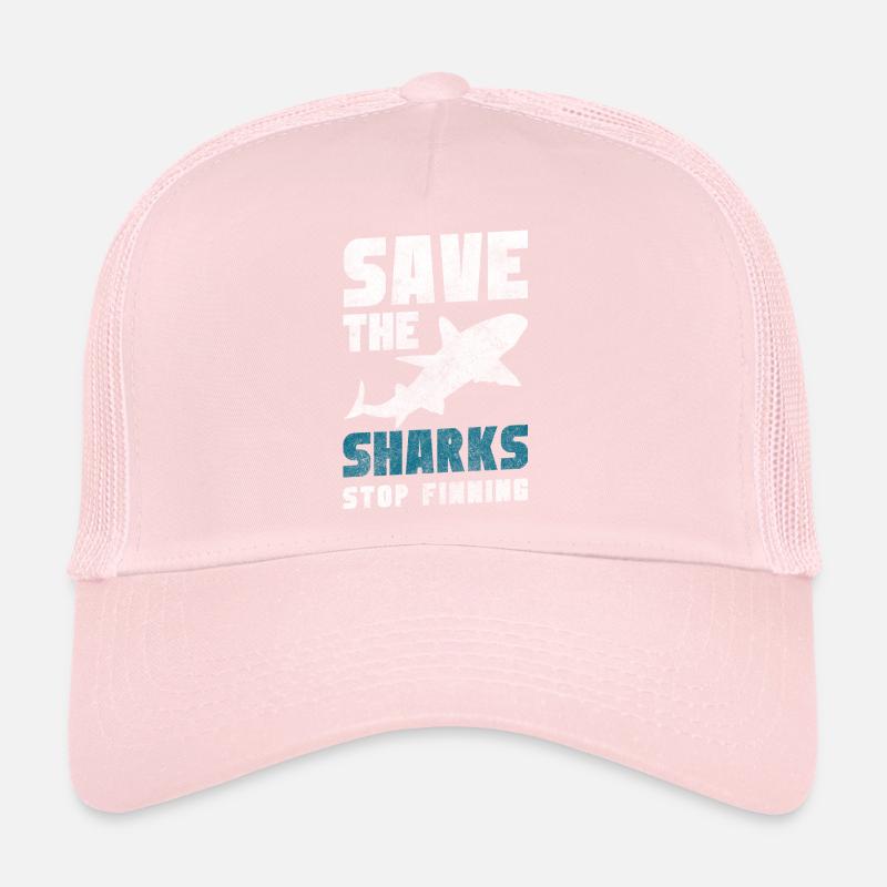 Grand plongeur d’ailerons de requin blanc Casquette trucker 