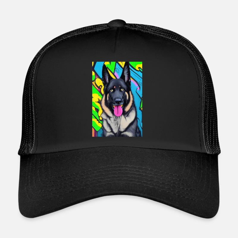 Modernes Pop-Art Print | bunt | German Shepard Trucker Cap