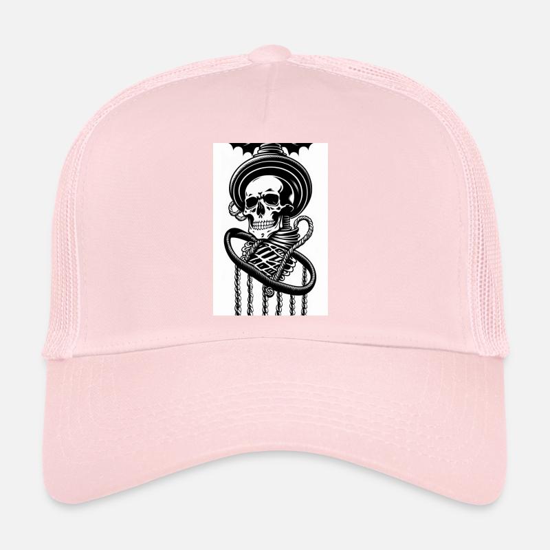 Rock n roll skull head Trucker Cap