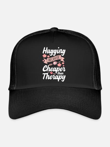 Cuddling girlfriend - Trucker Cap - black/black - Front