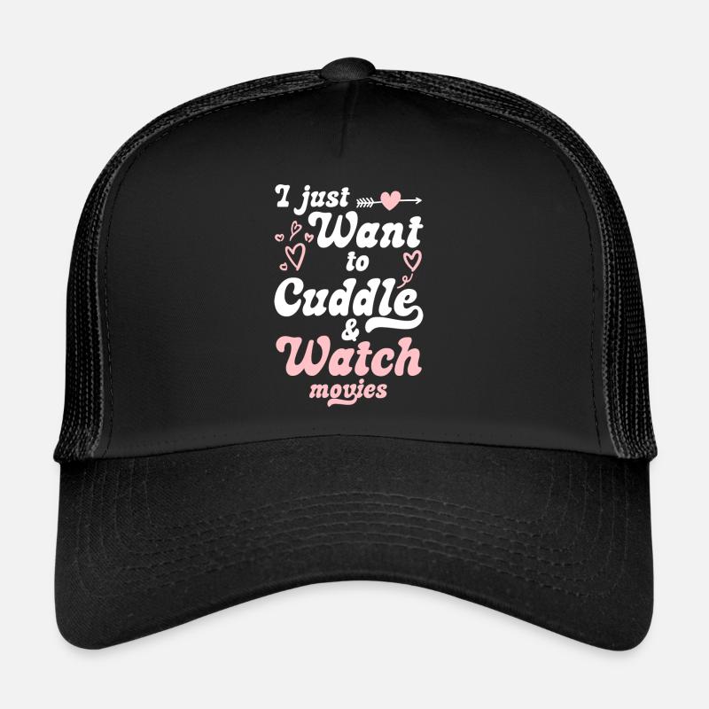 Cuddling Teddy Bear Relationship Romantic Trucker Cap