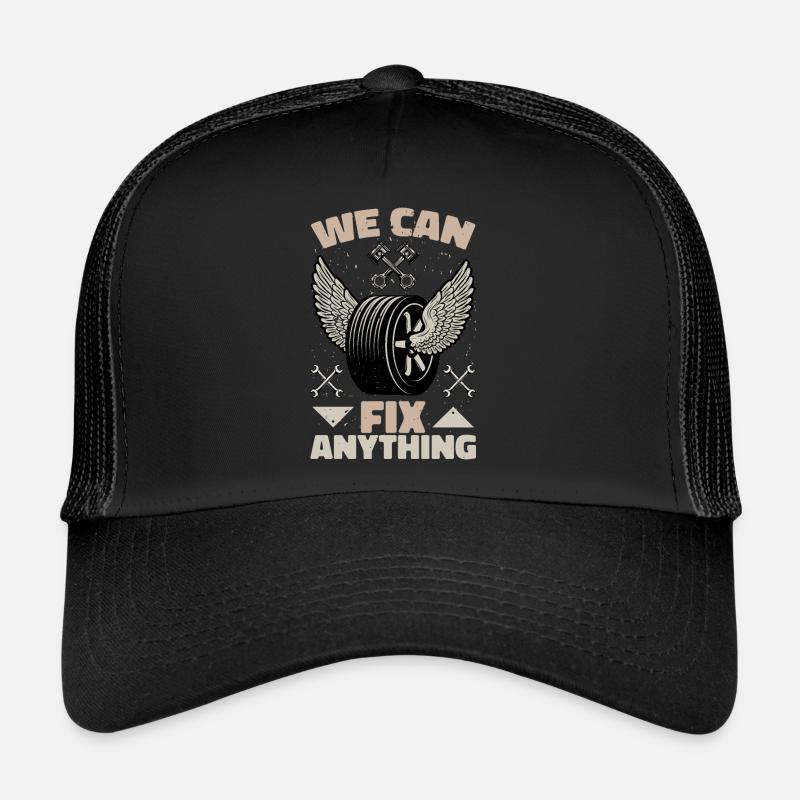 WE CAN FIX ANYTHING - Trucker Cap - Schwarz/Schwarz