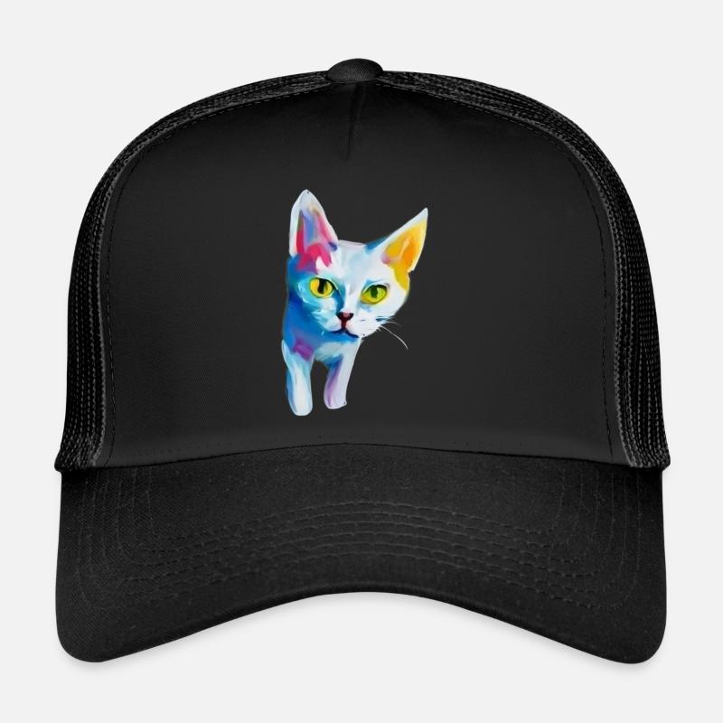 ADORABLE CHAT QUI SORT DE SA CACHETTE Casquette trucker 