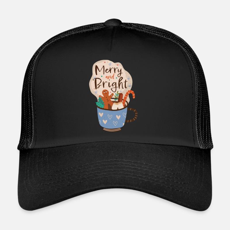Merry and bright - Trucker Cap - Schwarz/Schwarz