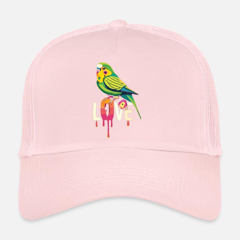 L’amour des perruches : un cœur pour les perruches Casquette trucker 