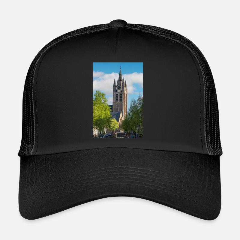 Alte Kirche (Oude Kerk) in Delft, Niederlande Trucker Cap