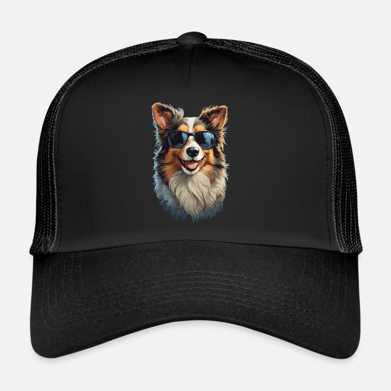 Border Collie ami chiens de compagnie Design Casquette trucker 