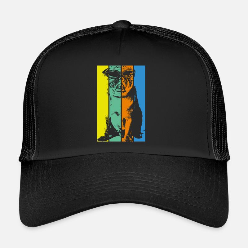 Cooler Maps mit Sonnenbrille - Trucker Cap - Schwarz/Schwarz