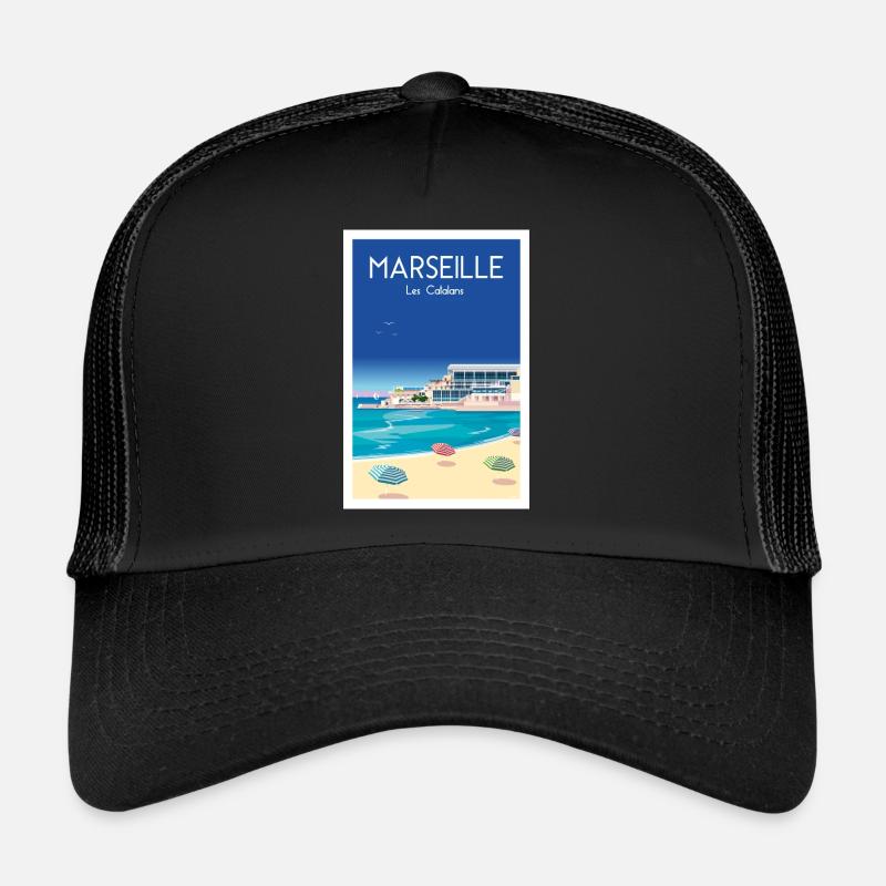 MARSEILLE DIE KATALANEN - Trucker Cap - Schwarz/Schwarz