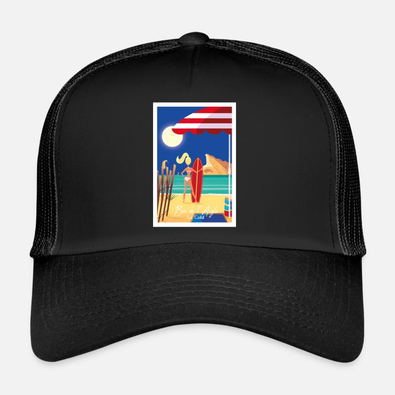 BEC DE L aigle LA CIOTAT - Casquette trucker  - noir/noir