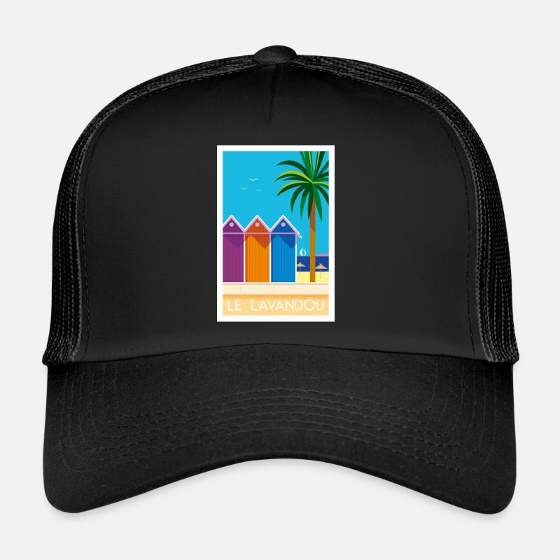 LE LAVANDOU - Casquette trucker  - noir/noir