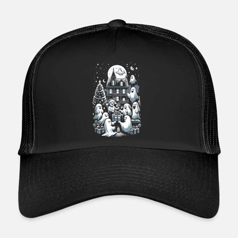 Ghostly Gift Exchange Ghostly Christmas - Trucker Cap - black/black