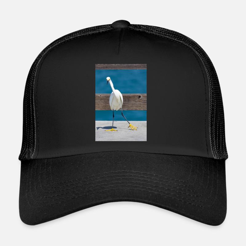 Snowy egret Trucker Cap
