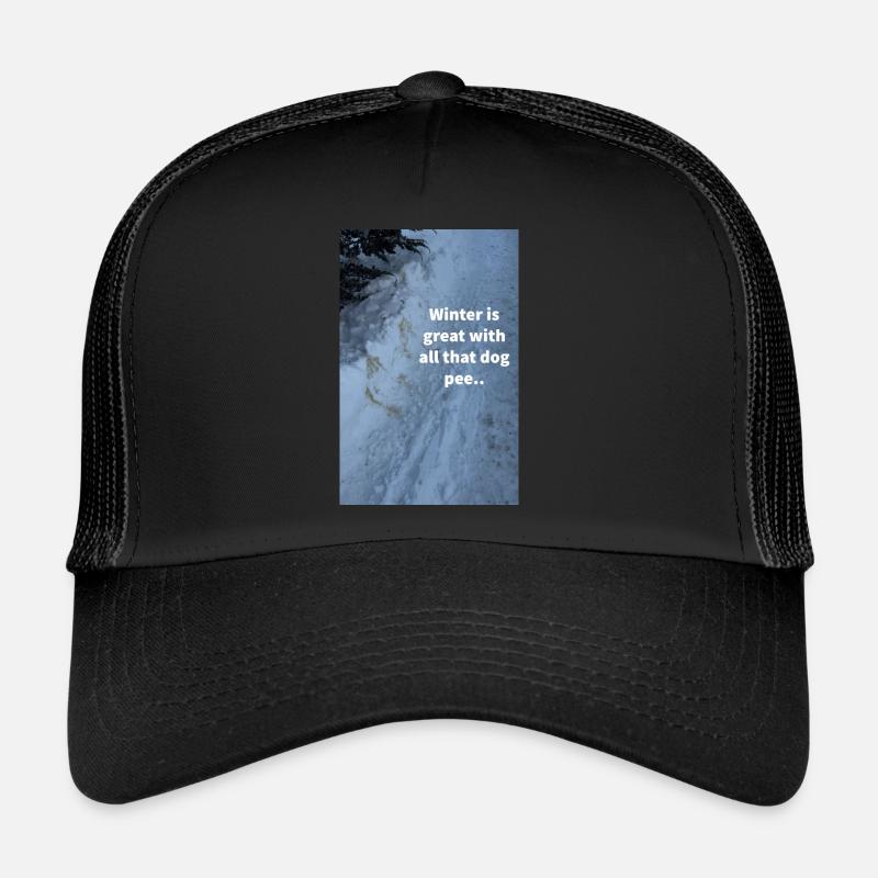 winter wonderland dog pee Trucker Cap
