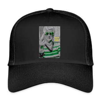 Fuck war! - Trucker Cap - black/black - Front