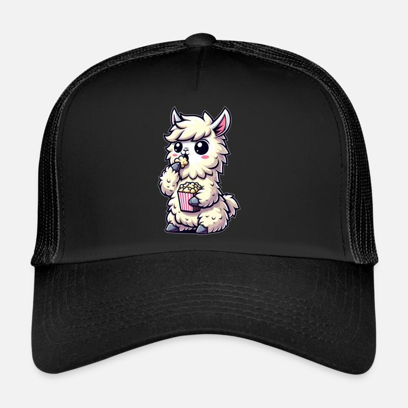 Llama with Popcorn, Cinema Carnival Trucker Cap