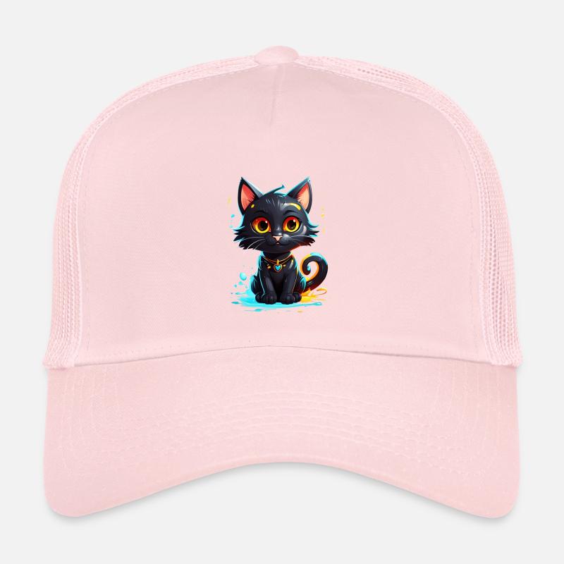 Black Kitty Trucker Cap