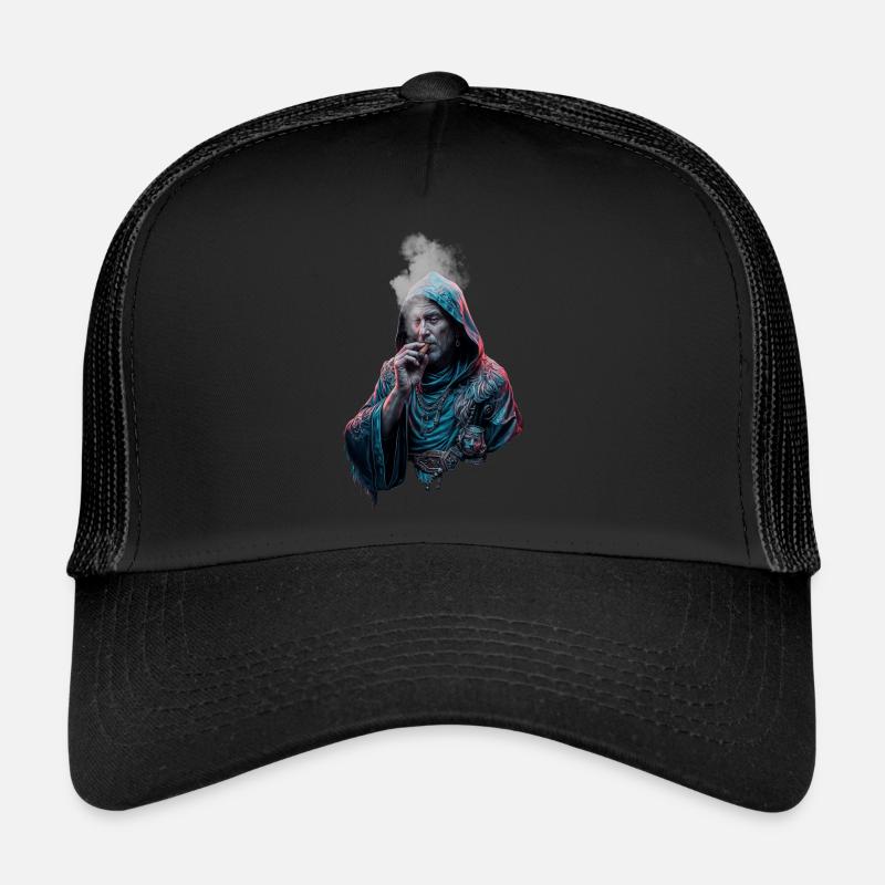 Monk with Cigar Trucker Cap